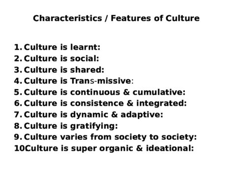 Ppt Characteristics Of Culture Prof Dr M A Mottalib
