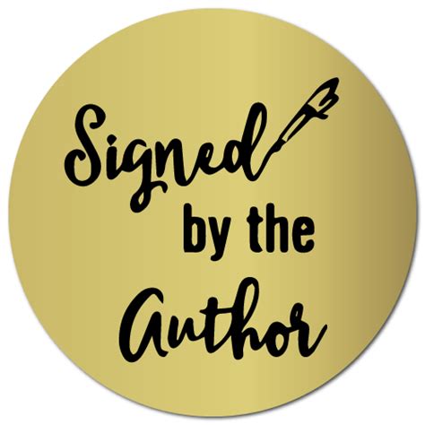 Signed By The Author Gold Foil Labels