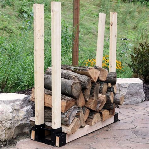 Sunnydaze Decor Adjustable Steel Firewood Log Rack Bracket Kit
