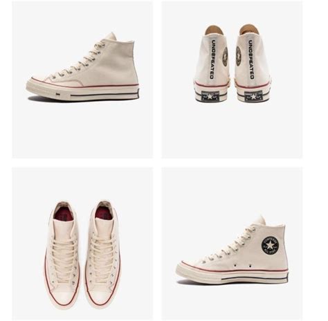 Converse X Undefeated Chuck 70 High Natural Ivory Mens Fashion Footwear Sneakers On Carousell