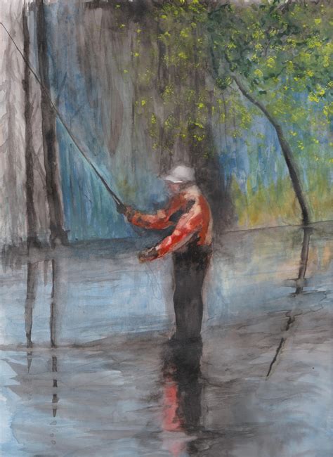 River Fly Fishing 3 Watercolor Paintings Painting Fly Fishing