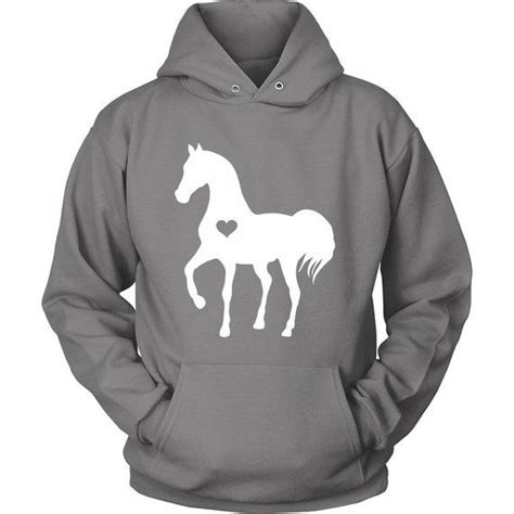 Heart Horse Hoodie Love My Horse Equestrian Clothing Etsy