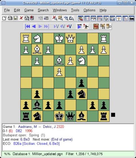 Analyzing your games with the opening explorer will boost your play learning how you perform on each line played! ChessDB - chess database software - LinuxLinks