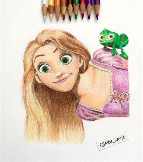 Tangled Rapunzel Color Pencil Drawing Disney Drawings Color Pencil The Best Porn Website