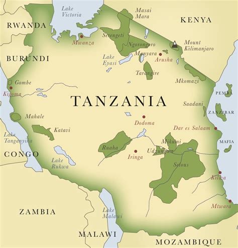 Tanzania Map Overview On Our Tanzanian Roadtrip Visiting