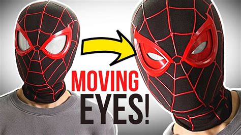 Spider Man Miles Morales Mask With Moving Lenses Diy No Electronics