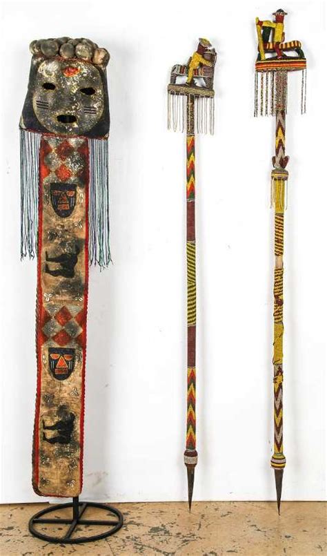 3 Yoruba Beaded Ceremonial Artifacts