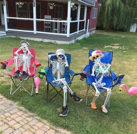 Skeleton Scary Outdoor Halloween Decoration Ideas Simple Decorations