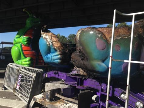 Amusement Park Ride Caught Fire On Interstate