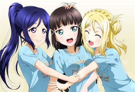 Kurosawa Dia Matsuura Kanan And Ohara Mari Love Live And More Drawn By Anibache Danbooru