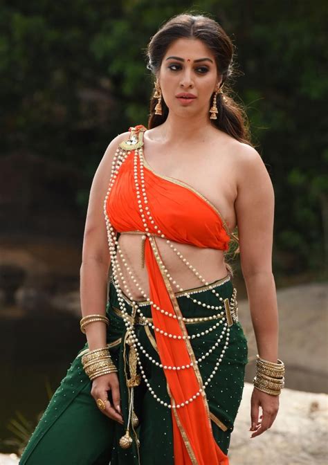 indian actress lakshmi rai in green lehenga orange choli bollywood actress hot beautiful