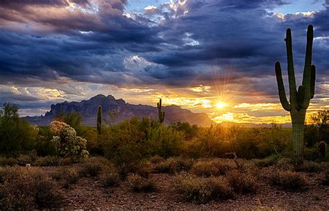 Desert Mountains Sunrise