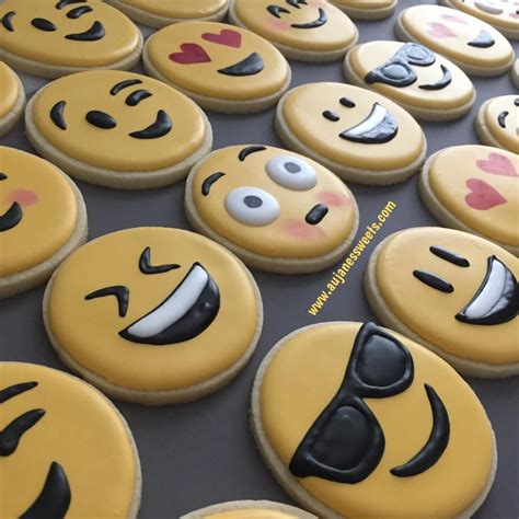 Emoji Cookies Emoji Cake Emoji Cookie Sugar Cookies Decorated