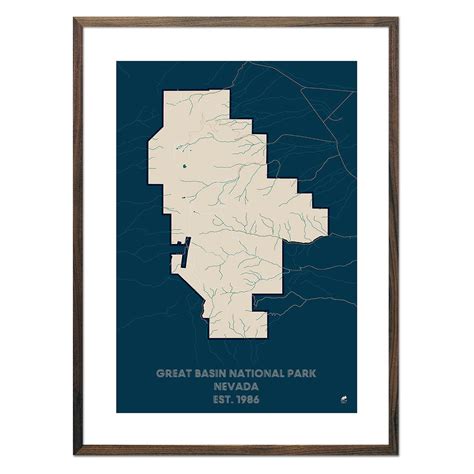 Great Basin National Park Poster National Park Map Muir Way