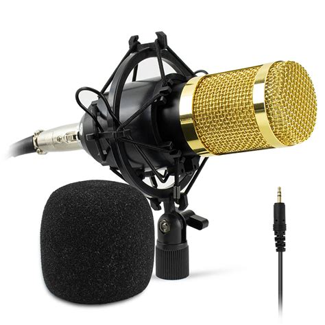 Microfone Condensador Profissional Estúdio P2 B Max Bm 800