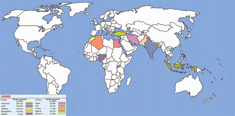 Anthropology Of Accord Map On Monday Ten Most Populous Muslim Nations