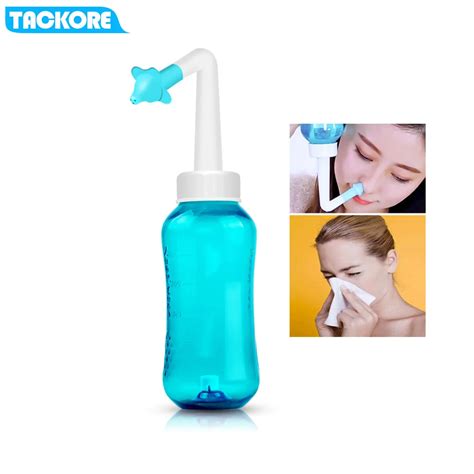 500 Ml With Two Nozzle Adults Children Nasal Wash Cleaner Nose Cleaning