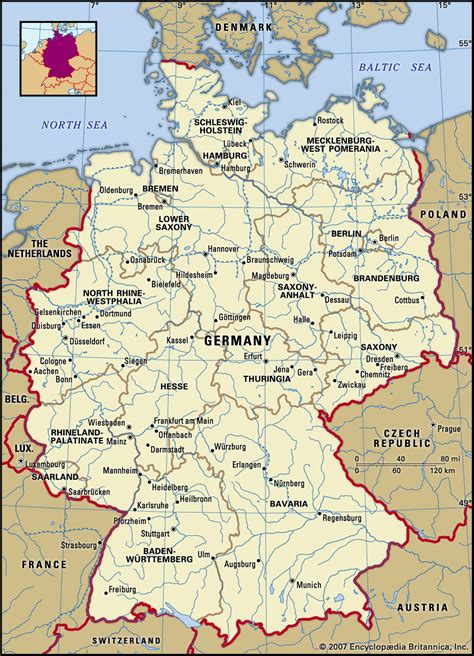 Germany Map German Empire Facts History Flag And Map Britannica