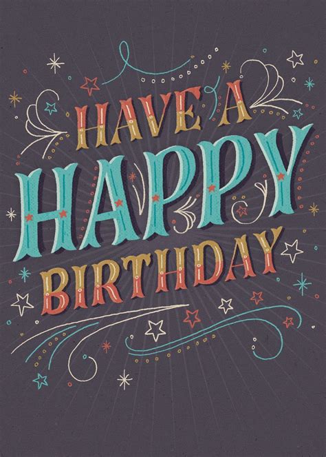 Free Happy Birthday Cards Printables Happy Birthday Typography Happy
