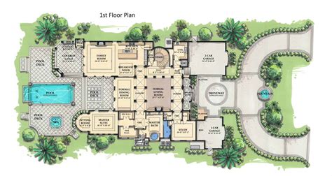 5 Bedroom Two Story Grand Royale Tuscan Style Home Floor Plan Home