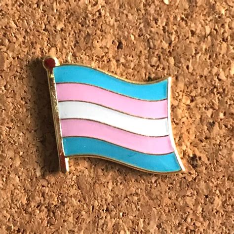 Trans Pride Pin Transgender Flag Pin Badge Trans Ftm Mtf Etsy
