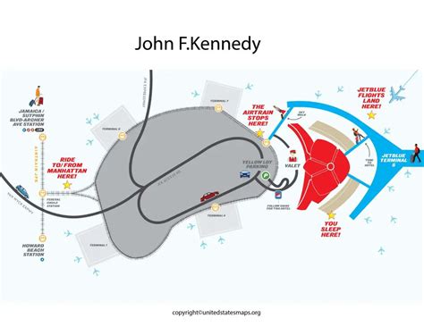 Jfk Airport Map John F Kennedy Airport Map With Terminals