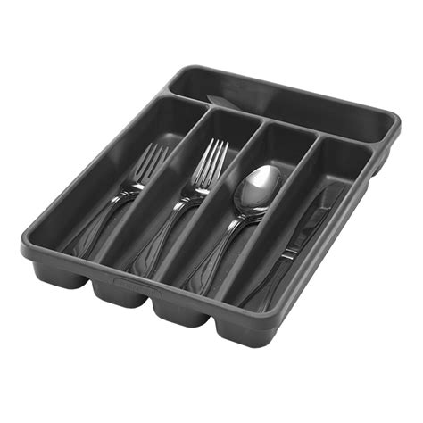 5-Compartment Cutlery Tray, Granite | At Home