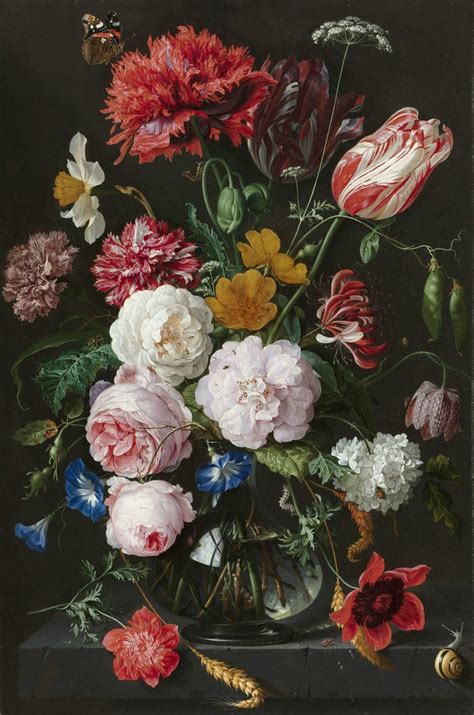 Still Life With Flowers In A Glass Vase By Jan Davidsz De Heem Useum