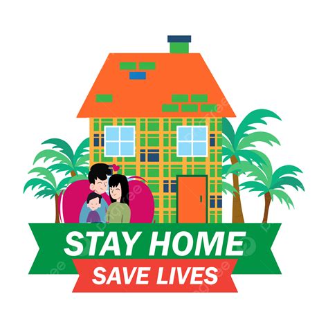Stay Safe Clipart Png Images Stay Home Safe Flat Illustration Stay At