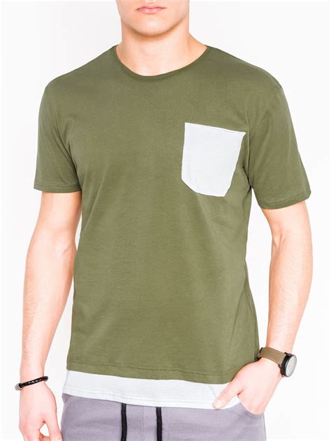 Mens Plain T Shirt Khaki S963 Modone Wholesale Clothing For Men