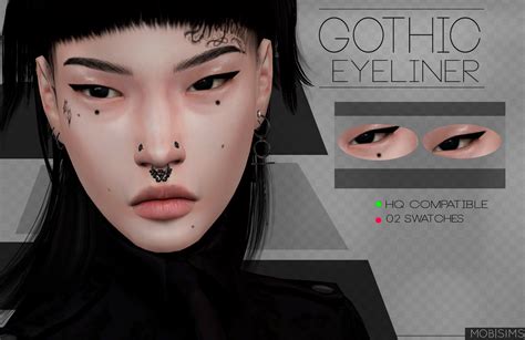 Mobsims4 Gothic Eyeliner 02 Swatches Hq Love 4 Cc Finds