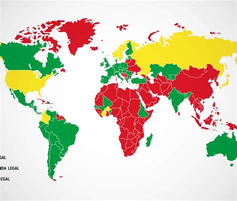Legal Prostitution World Map Of Every Country That Has Legal Prostitution