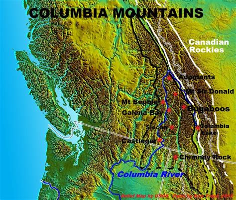 The Name Columbia Mountains Stops At The American Border