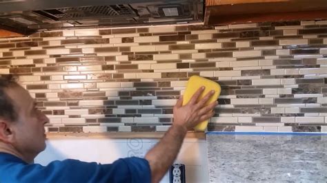 How To Grout A Kitchen Mosaic Backsplash Part 2 Step By Step Di