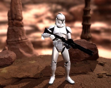 3d Model Clone Trooper Rigged Vr Ar Low Poly Cgtrader