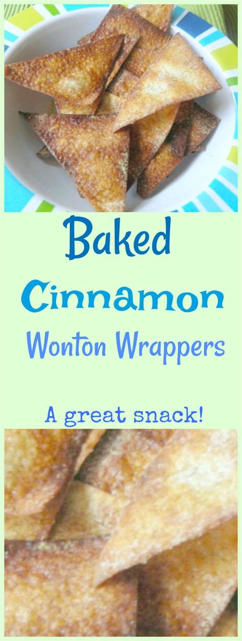 Chinese from the south like to add eggs. Baked Cinnamon Wonton Wrappers | Recipe | Cinnamon recipes, Wonton wrapper recipes, Wonton wrappers