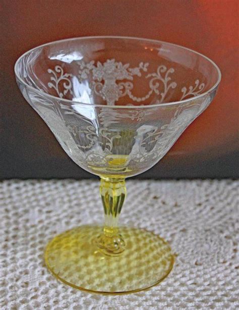 Fostoria Crystal Replacement Champagne Glass In Florentine Etsy Fostoria Crystal Fostoria