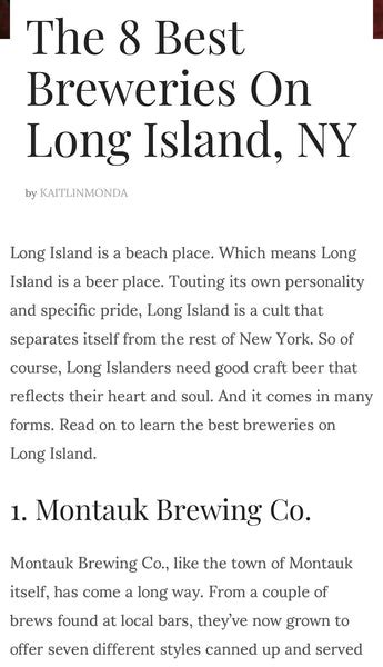 Society 19 The Best Breweries On Long Island Montauk Brewing Company