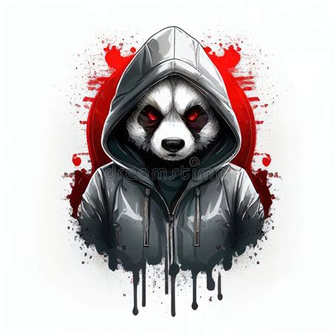 Panda Wearing Hoodie Generative Ai Stock Photo Image Of Sign