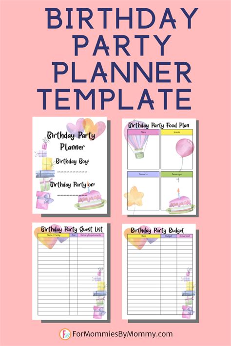 Kids birthday party planner malaysia. Party Fun Birthday Party Planner Template 2020 | Birthday ...
