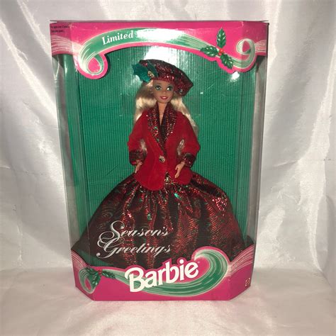 1994 Limited Edition Seasons Greetings Barbie By Mazbargains On Etsy Seasons Greetings Toy
