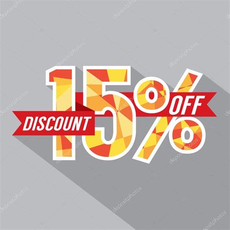 Discount 15 Percent Off Vector Illustration — Stock Vector © Happymay