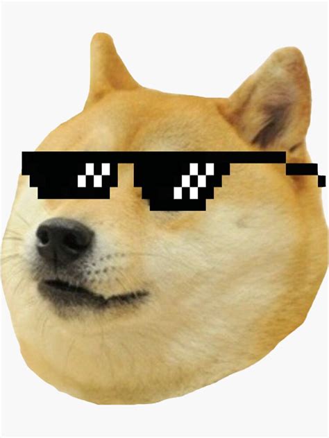 Mlg Doge Meme Sticker For Sale By Zeropancakes Redbubble