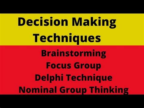 Group Decision Making Techniques Methods YouTube