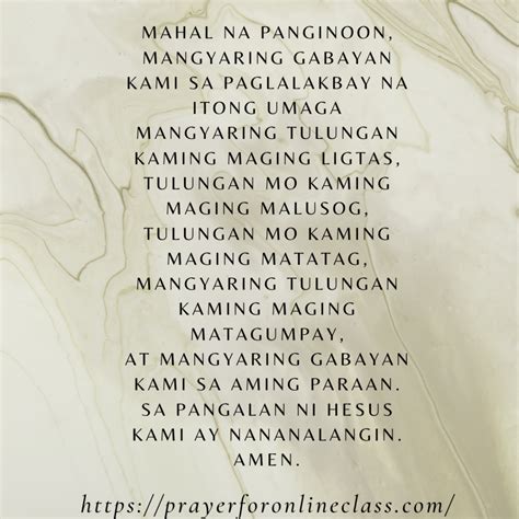 Opening Prayer Tagalog Prayer For Online Class