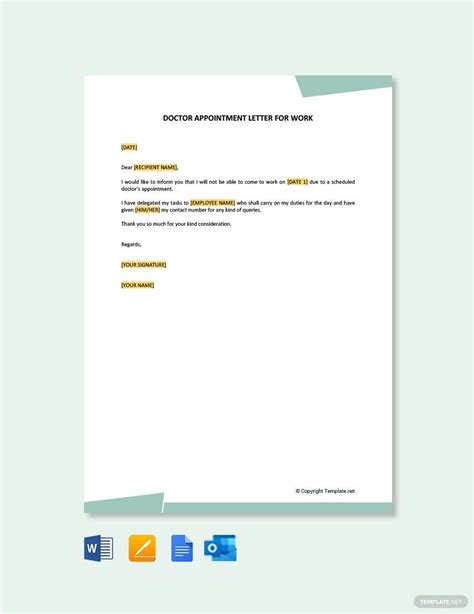 Doctor Appointment Word Templates Design Free Download