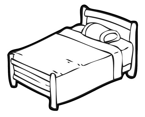 Bed Black And White Cartoon Clip Art Library
