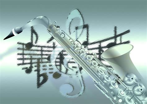 Music Saxophone Treble Clef Free Image Download