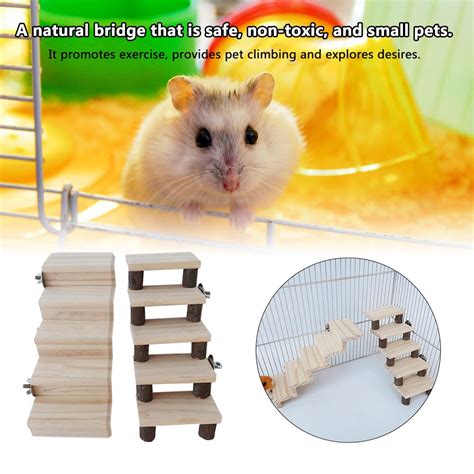 Cages And Accessories Ladders Wood Color Azsfufsa53 Small Pets Supplies