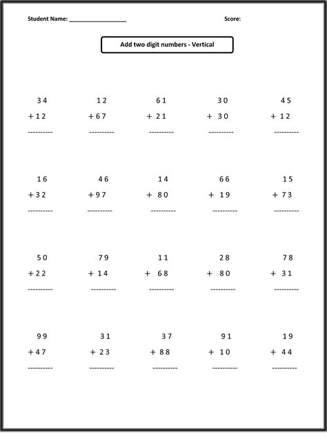 Math Practice Worksheet 2nd Grade